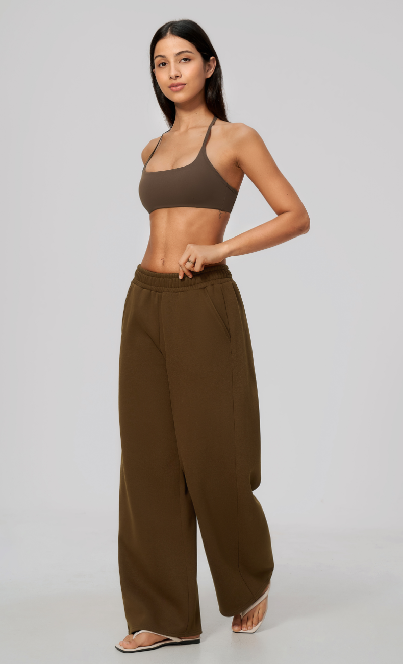 Hailey Cotton Blend Pull-On Wide Leg Sweatpants