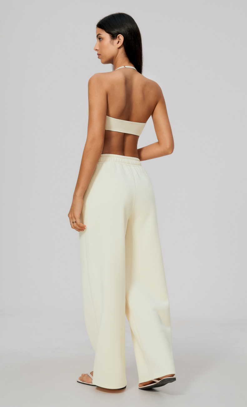 Hailey Cotton Blend Pull-On Wide Leg Sweatpants