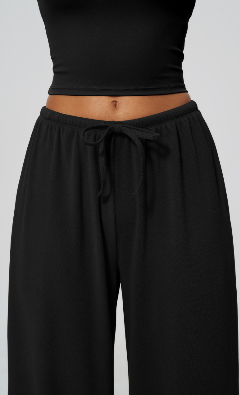 Tatiana Brushed Ribbed Wide Leg Lounge Pant
