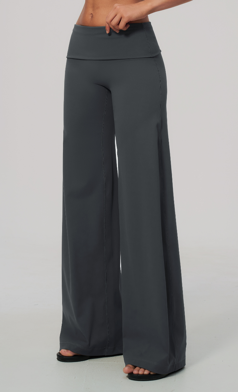 Brielle Foldover Waist Wide Leg Yoga Pant