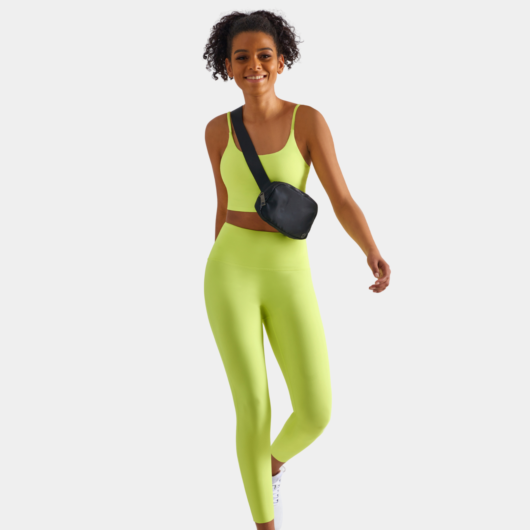 Sophia HIGH-WAIST Yoga Legging - Fluorescent Orange - WOO YOGA