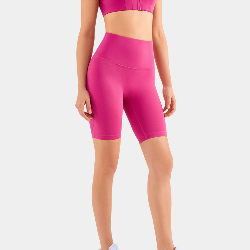 Lily 8" Seamless  High-waist Short - Pink Lychee