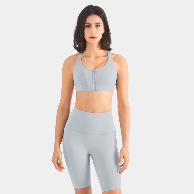 Lily 8" Seamless  High-waist Short - Rhino Grey