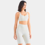 Lily 8" Seamless High-waist Short - Light Ivory