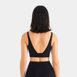 Alyssa Seamless Ribbed Bra - Black