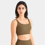 Alyssa Seamless Ribbed Bra - Deep Khaki