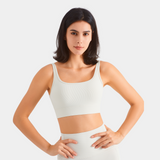 Alyssa Seamless Ribbed Bra - Light Ivory