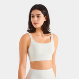 Alyssa Seamless Ribbed Bra - Light Ivory