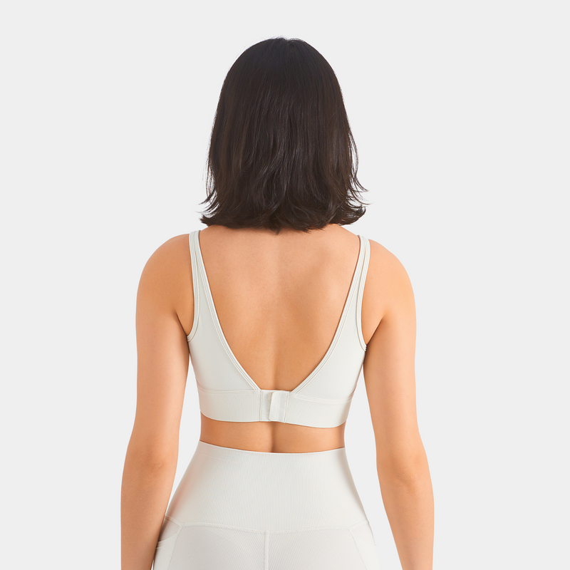 Alyssa Seamless Ribbed Bra - Light Ivory